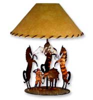 Cowboy Lamp and Shade, $149